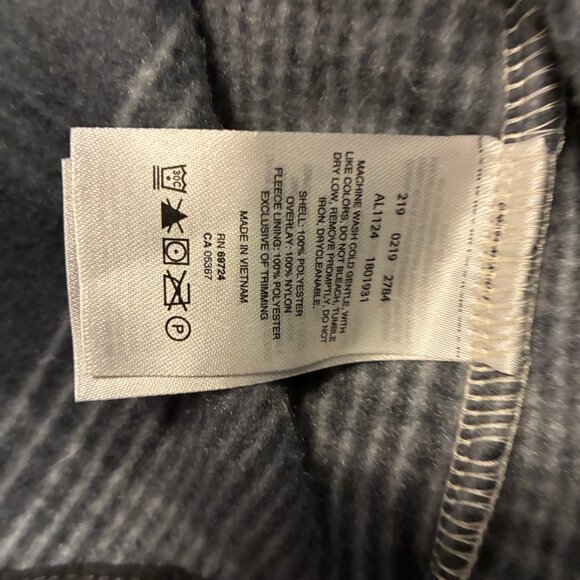Columbia Jacket Fleece Gray Plaid Sherpa Collar Medium - Picture 13 of 13